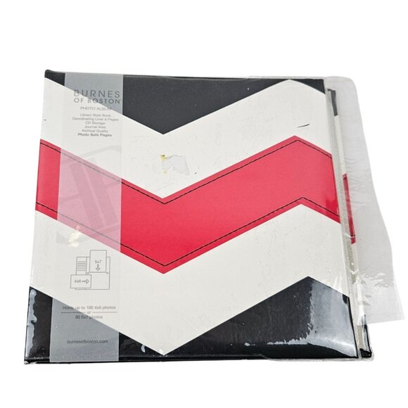 Burnes Of Boston Photo Album Chevron Design Archival Quality Photo Safe Pages - Picture 1 of 9
